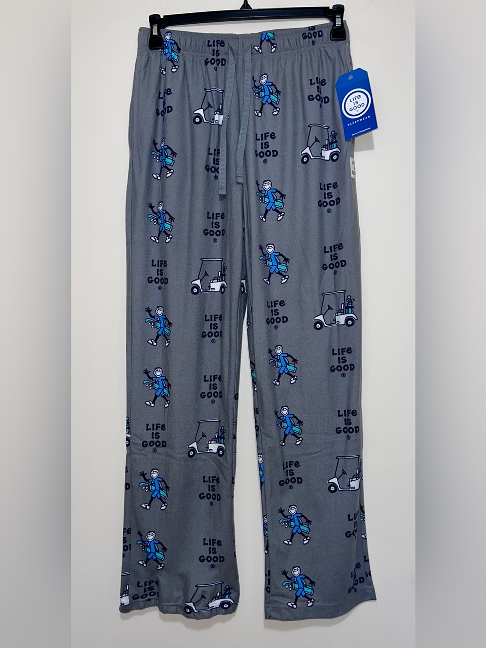 Life is Good Sleepwear Flannel Pajama Pants Men's Size M Jake Golf Cart Lounge